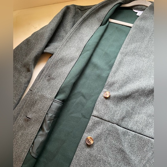 NWT Old Navy Long Women's Green Gray Coat Size Small Tall - Picture 8 of 10